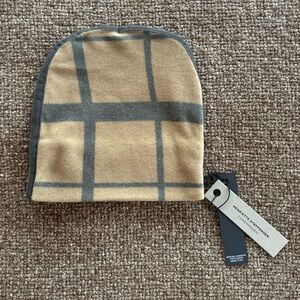 Tan and Gray Plaid Women's Hat